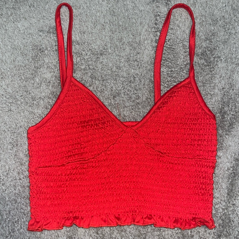 Smocked Cropped Tank